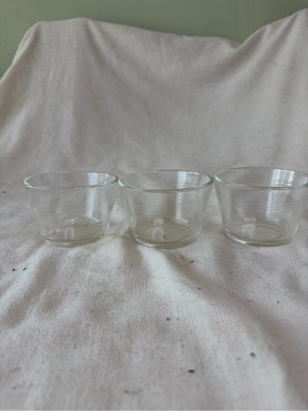 Pyrex Clear Glass Mixing Bowl with Embossed Logo